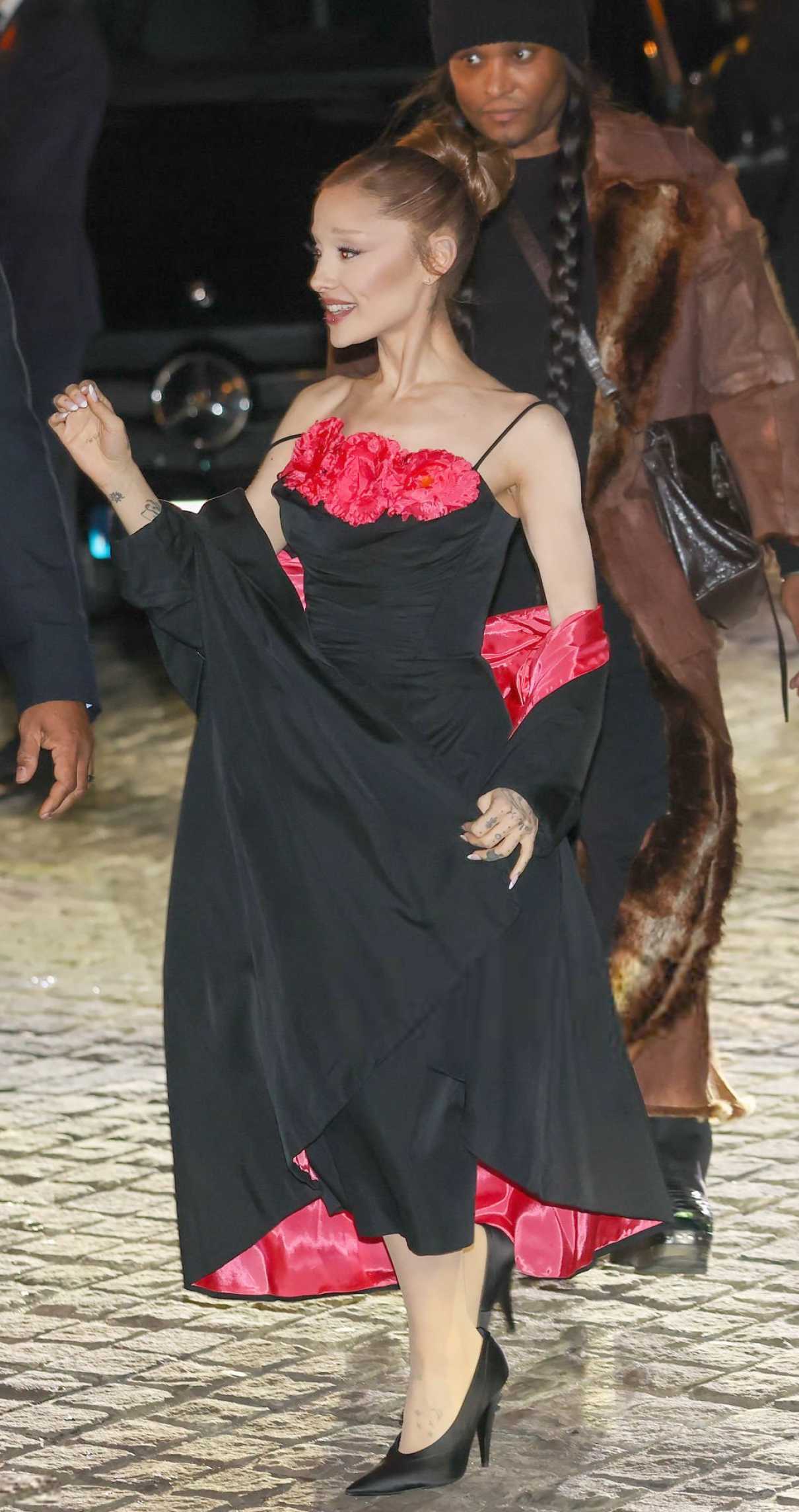 Ariana Grande in a Black Dress