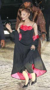 Ariana Grande in a Black Dress