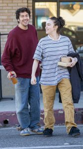 Billie Eilish in a Striped T-Shirt