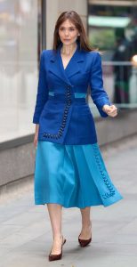 Elizabeth Olsen in a Blue Blazer