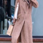 Gigi Hadid in a Tan Coat Was Seen Out in New York 11/18/2025
