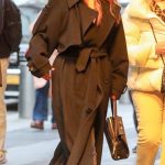 Isla Fisher in a Black Coat Was Seen Returning to Her Hotel in New York City 10/29/2025