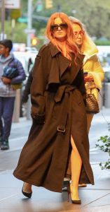 Isla Fisher in a Black Coat