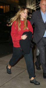 Jennifer Lawrence in a Red Sweatshirt