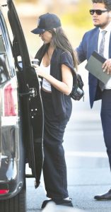 Jessica Alba in a Black Cap