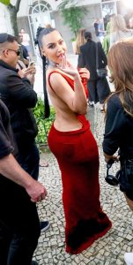 Kim Kardashian in a Red Dress
