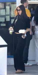 Madison Beer in a Black Sweatsuit