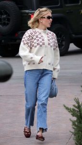 Sydney Sweeney in a White Cardigan