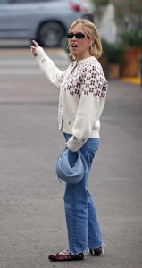 Sydney Sweeney in a White Cardigan