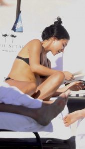 Chantel Jeffries in a Black Bikini