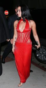 Demi Lovato in a Red Dress