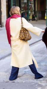 Jennifer Lawrence in a Beige Coat