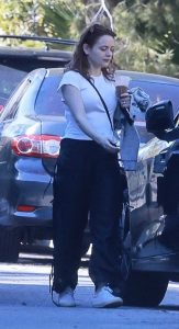 Joey King in a White Tee