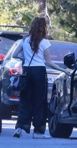 Joey King in a White Tee