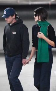 Kaia Gerber in a Black Polo