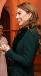 Kate Middleton in a Green Coat