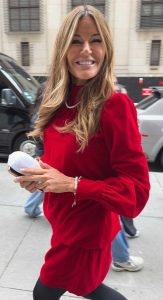 Kelly Bensimon in a Red Dress