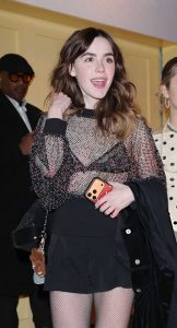 Kiernan Shipka in a Black Shorts