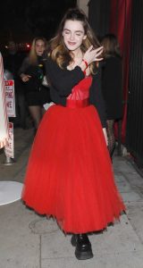 Kiernan Shipka in a Red Dress