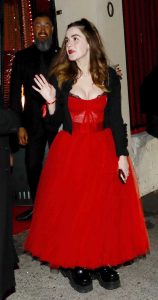 Kiernan Shipka in a Red Dress