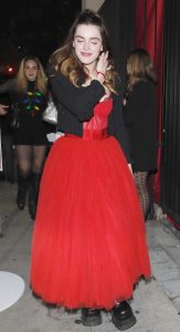 Kiernan Shipka in a Red Dress