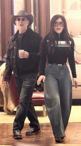 Lauren Sanchez in a Grey Jeans