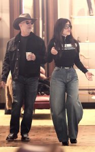 Lauren Sanchez in a Grey Jeans