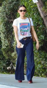 Lucy Hale in a White Tee