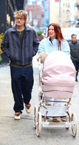 Millie Bobby Brown in a White Sweatpants