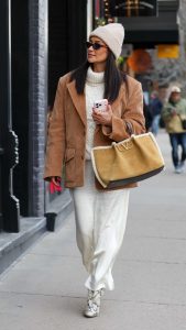 Shay Mitchell in a White Skirt