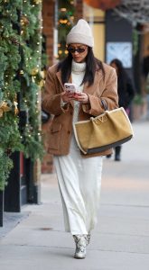 Shay Mitchell in a White Skirt