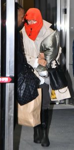 Zendaya in an Orange Hood