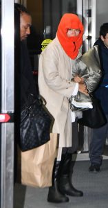 Zendaya in an Orange Hood