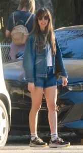 Alison Brie in a Blue Denim Jacket