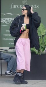 Amelia Hamlin in a Black Sports Bra