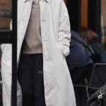 Dua Lipa in a Beige Trench Coat Walks Her Dog with Callum Turner in London 01/04/2026
