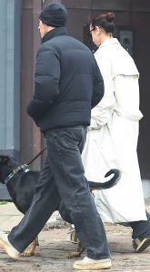 Dua Lipa in a Beige Trench Coat