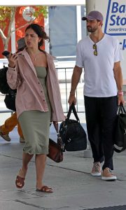 Eiza Gonzalez in an Olive Dress