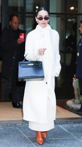 Emilia Clarke in a White Coat