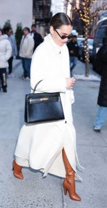 Emilia Clarke in a White Coat