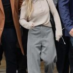 Hilary Duff in a Grey Pants Was Seen Outside Bauer Media in London 01/20/2026
