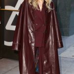 Jennette McCurdy in a Burgundy Leather Coat Was Seen Outside Tapings of Good Morning America in New York City 01/20/2026