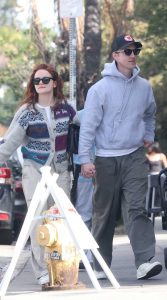 Joey King in a Beige Pants