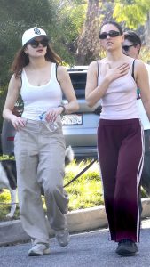 Joey King in a White Tank Top
