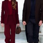 Kate Middleton in a Burgundy Pantsuit Visits the Charing Cross Hospital in London 01/08/2026