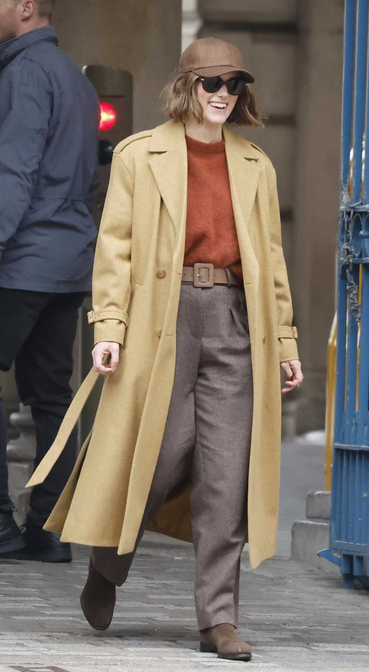 Keira Knightley in a Yellow Coat