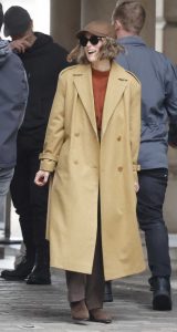 Keira Knightley in a Yellow Coat