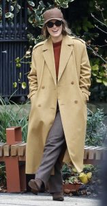 Keira Knightley in a Yellow Coat