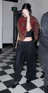 Kendall Jenner in a Black Pants