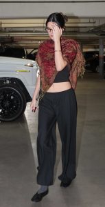 Kendall Jenner in a Black Pants